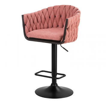 Стул барный DOBRIN LEON, розовая ткань (LAR 275-10)