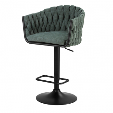 Стул барный DOBRIN LEON, зеленая ткань (LAR 275-23)