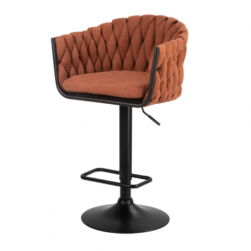 Стул барный DOBRIN LEON, оранжевая ткань (LAR 275-27)