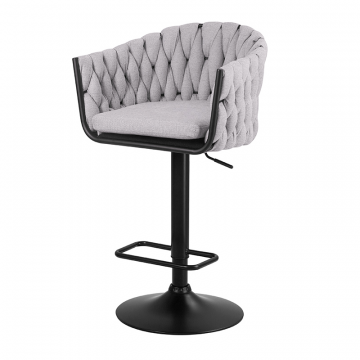 Стул барный DOBRIN LEON, серая ткань (LAR 275-17)