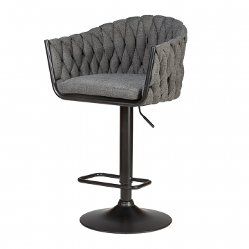 Стул барный DOBRIN LEON, графитовая ткань (LAR-275-21)