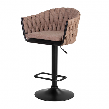 Стул барный DOBRIN LEON, коричневая ткань (LAR 275-3)