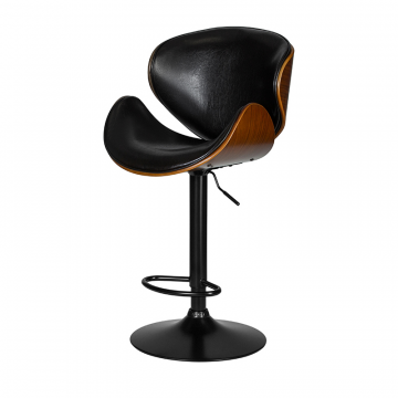 Стул барный DOBRIN JACK BLACK, цвет черный глянец PU ABD 002