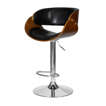 Стул барный DOBRIN JOHN, цвет сиденья черный глянец PU ABD 002