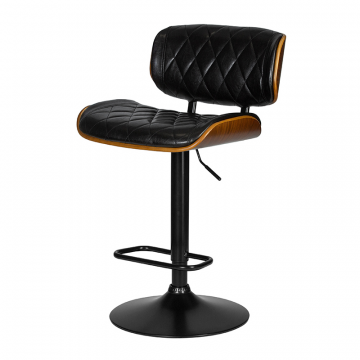Стул барный DOBRIN MORGAN, цвет черный глянец PU ABD 002