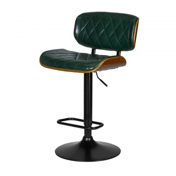 Стул барный DOBRIN MORGAN, цвет зеленый глянец PU 1890-14
