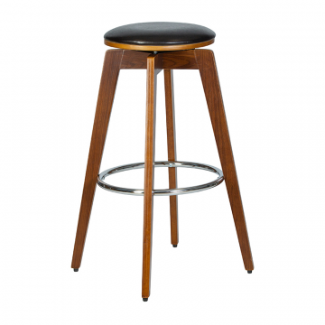 Табурет барный DOBRIN TOM'77, цвет черный глянец PU ABD 002