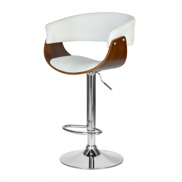 Стул барный DOBRIN OSTIN, цвет белый PU ABA 008