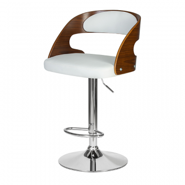 Стул барный DOBRIN NICK, цвет белый PU ABA 008