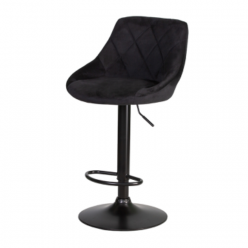 Стул барный DOBRIN LOGAN BLACK, черный велюр (MJ9-101)