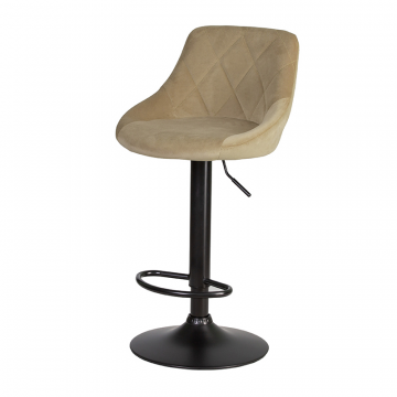 Стул барный DOBRIN LOGAN BLACK, мокко велюр (MJ9-9)