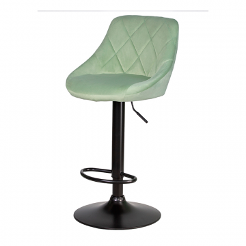 Стул барный DOBRIN LOGAN BLACK, мятный велюр (MJ9-87)