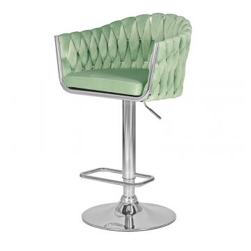 Стул барный DOBRIN MARCEL, пудрово-мятный велюр (MJ9-87)