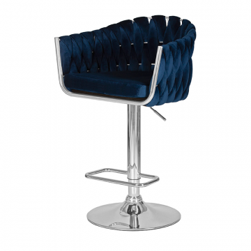Стул барный DOBRIN MARCEL, синий велюр (MJ9-117)