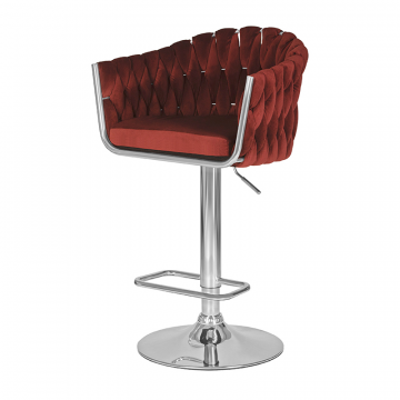 Стул барный DOBRIN MARCEL, винный велюр (MJ9-35)