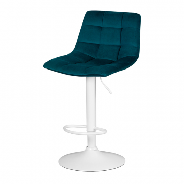 Стул барный DOBRIN TAILOR WHITE, морской волны велюр (MJ9-99)