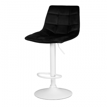 Стул барный DOBRIN TAILOR WHITE, черный велюр (MJ9-101)