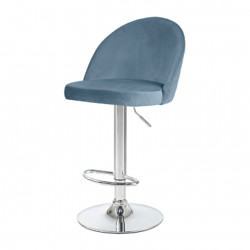 Стул барный DOBRIN MILANA, пудрово-голубой велюр (MJ9-74)