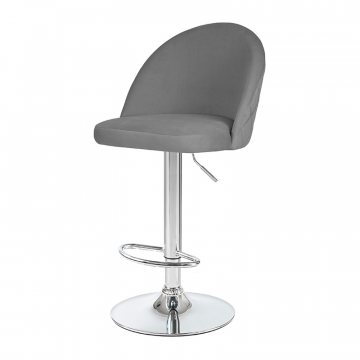 Стул барный DOBRIN MILANA, серый велюр (MJ9-75)