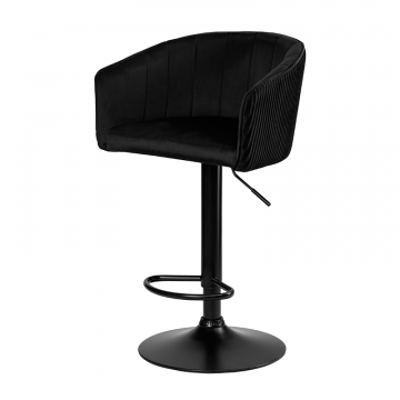Стул барный DOBRIN DARCY BLACK, черный велюр (1922-21)