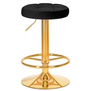 Табурет барный DOBRIN BRUNO GOLD, черный велюр (MJ9-101)