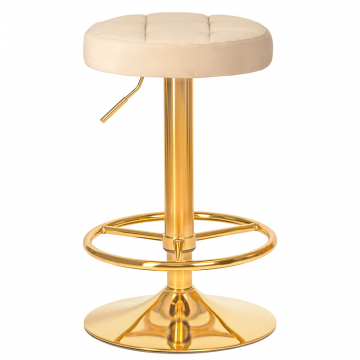 Табурет барный DOBRIN BRUNO GOLD, бежевый велюр (MJ9-10)