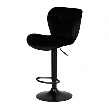 Стул барный DOBRIN BARNY BLACK, черный велюр (MJ9-101)