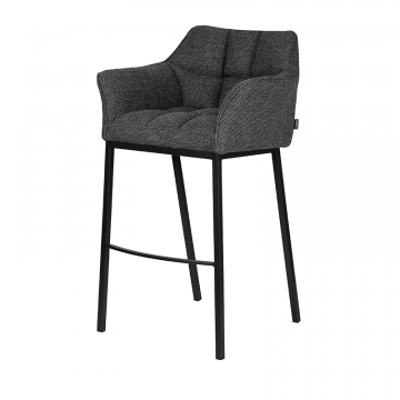 Стул барный DOBRIN LUCAS, серая ткань (F-22)