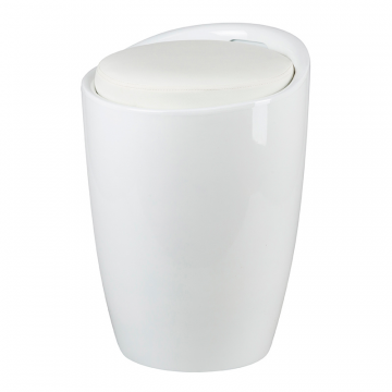 Табурет с местом для хранения LM-1100, белый