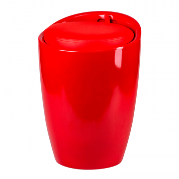 Табурет с местом для хранения LM-1100, красный