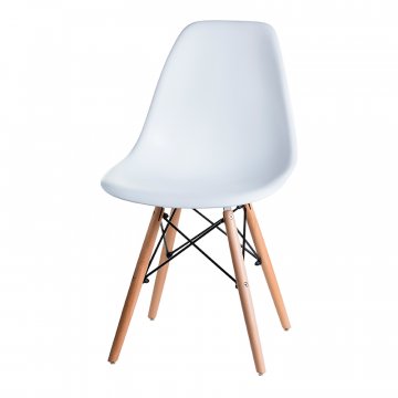 Стул обеденный LMZL-PP623, ножки светлый бук, цвет сиденья белый