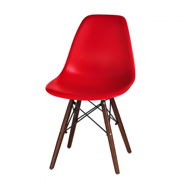 Стул обеденный LMZL-PP623, ножки тёмный бук, цвет сиденья красный