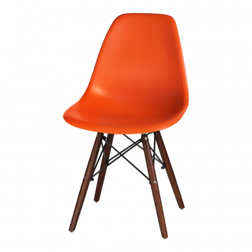 Стул обеденный LMZL-PP623, ножки тёмный бук, цвет сиденья оранжевый