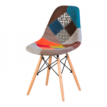 Стул обеденный LMZL-PP623, ножки светлый бук, цвет сиденья мозаика