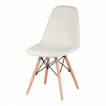 Стул обеденный DOBRIN BENNET, ножки светлый бук, кремовый