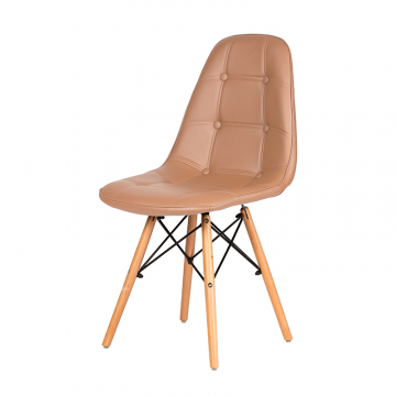 Стул обеденный DOBRIN BENNET, ножки светлый бук, коричневый