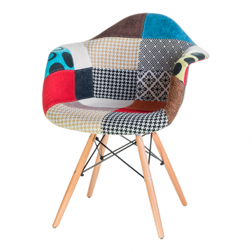 Стул обеденный DOBRIN DAW PATCHWORK, цвет сиденья мозаика