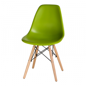 Стул обеденный DOBRIN DSW, ножки светлый бук, цвет салатовый (G-08)