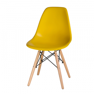 Стул обеденный DOBRIN DSW, ножки светлый бук, цвет жёлтый (Y-01)