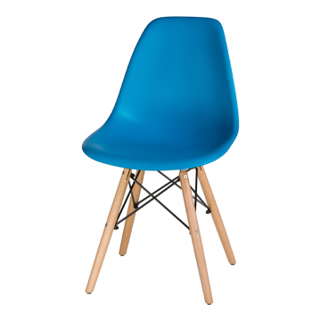 Стул обеденный DOBRIN DSW, ножки светлый бук, цвет голубой (BE-02)