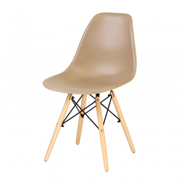 Стул обеденный DOBRIN DSW, ножки светлый бук, цвет бежевый (GR-03)