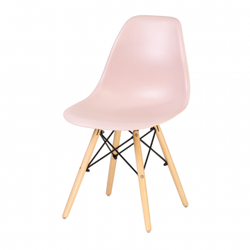 Стул обеденный DOBRIN DSW, ножки светлый бук, цвет светло-розовый (PK-02)