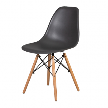 Стул обеденный DOBRIN DSW, ножки светлый бук, цвет тёмно-серый (GR-04)