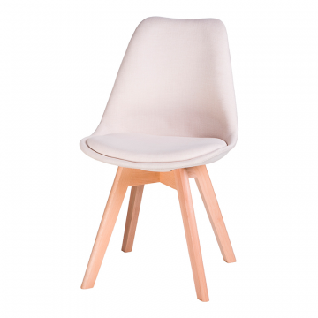 Стул обеденный LMZL-PP635-1, ножки светлый бук, цвет сиденья кремовый