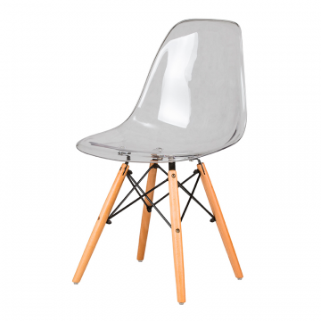 Стул обеденный DOBRIN DSW CASPER, ножки светлый бук, цвет прозрачный