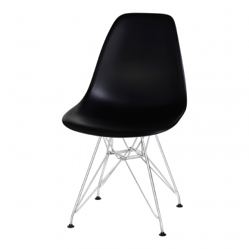 Стул обеденный DOBRIN DSR, ножки хром, цвет чёрный (B-03)