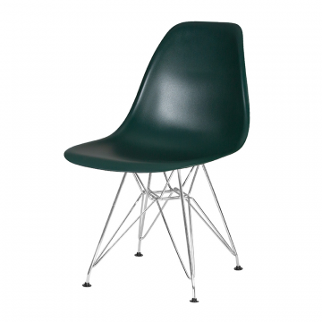 Стул обеденный DOBRIN DSR, ножки хром, цвет тёмно-зеленый (G-13)