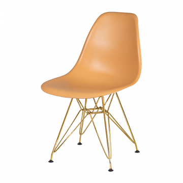 Стул обеденный DOBRIN DSR, ножки золотые, цвет персиковый (NX-Y-06)