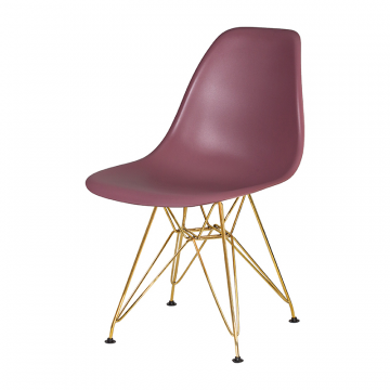 Стул обеденный DOBRIN DSR, ножки золотые, цвет пыльная роза (NX-P-11)