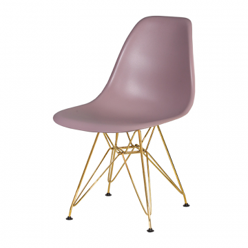 Стул обеденный DOBRIN DSR, ножки золотые, цвет сиреневый (P-04)